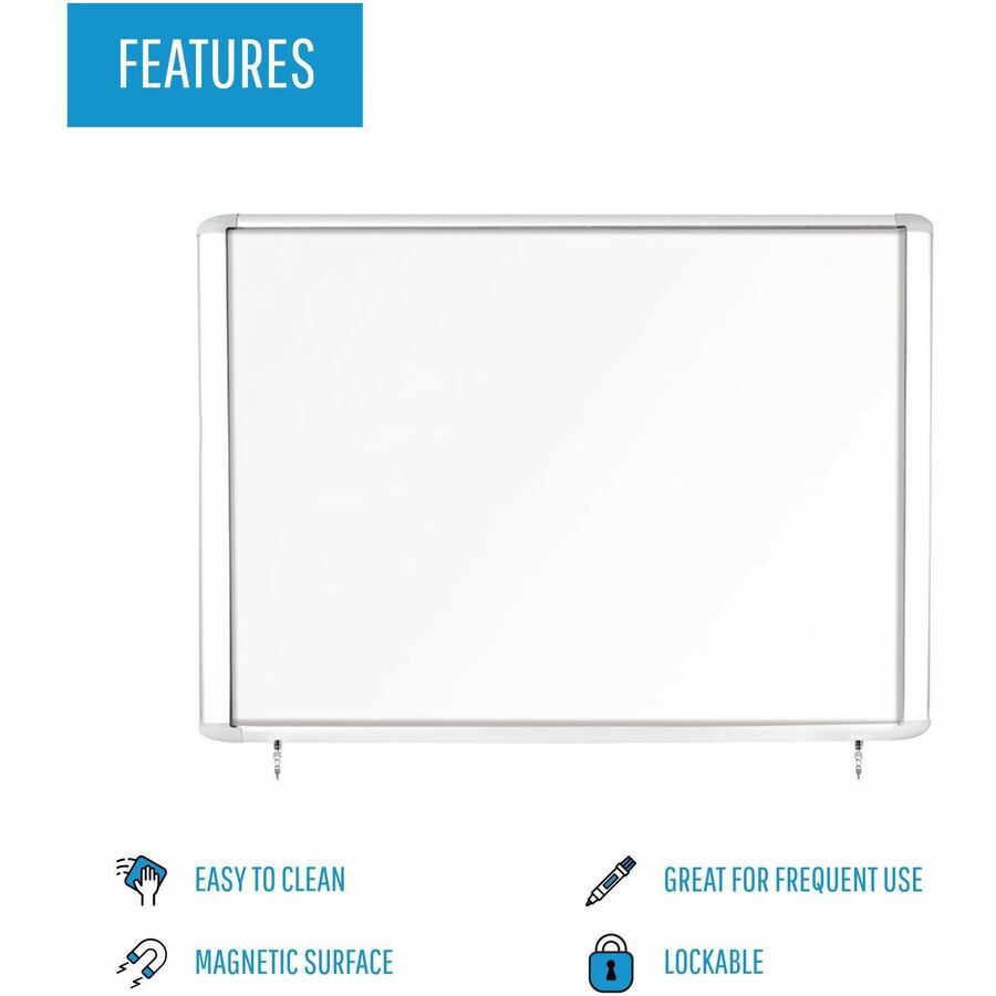 Image of Bi-silque Board,Dry-Erase,Magnetic,Enclosed,38-3/10"x47",WE