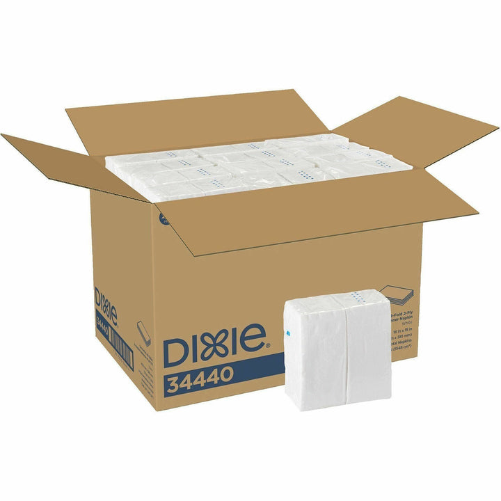 Image of Georgia-Pacific® Dinner Napkins, 2-Ply, 15"x16", 126/PK, 24PK/CT, White