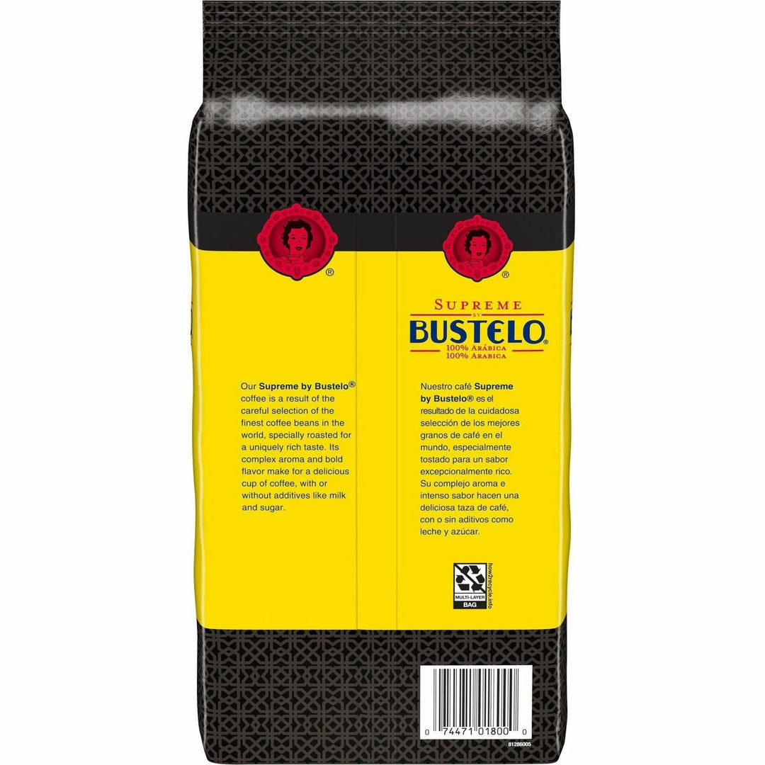 Image of Supreme by Bustelo 21892 Espresso WB Coffee, Medium/Dark, Whole Bean, Bustelo, Espresso, 1 Each