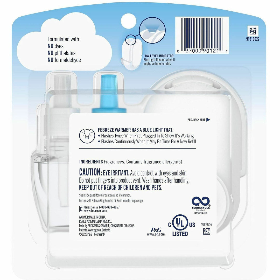 Image of Febreze 68235 Plug Linen/Sky Oil Refill, Oil, 0.8 fl oz (0 quart), Linen & Sky, Odor Neutralizer, 1 Each