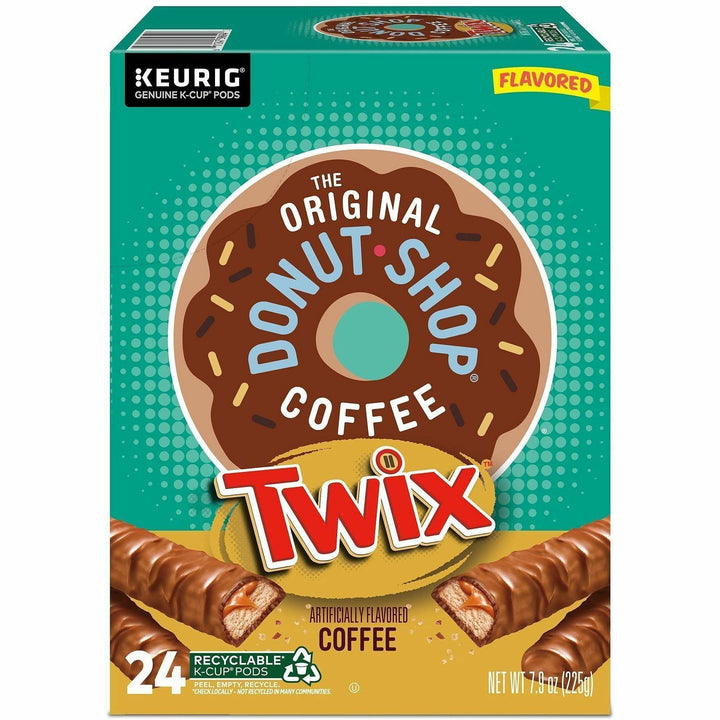 Image of The Original Donut Shop® 9694 Twix Coffee K-Cups, Compatible with Keurig K-Cup Brewer, Light, 24 K-Cup, K-Cup, Pod, Twix, Kosher, 24 / Box