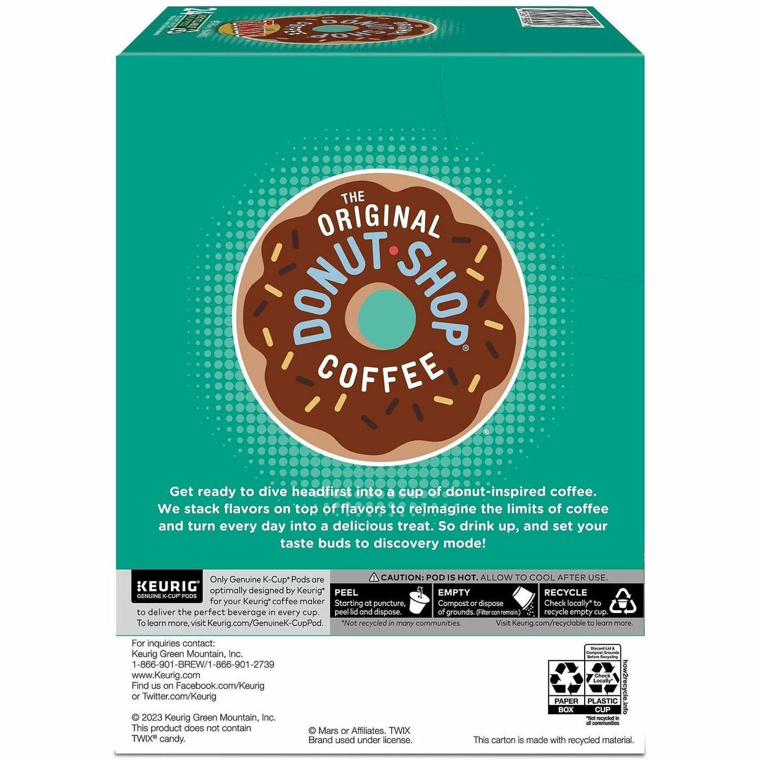 Image of The Original Donut Shop® 9694 Twix Coffee K-Cups, Compatible with Keurig K-Cup Brewer, Light, 24 K-Cup, K-Cup, Pod, Twix, Kosher, 24 / Box