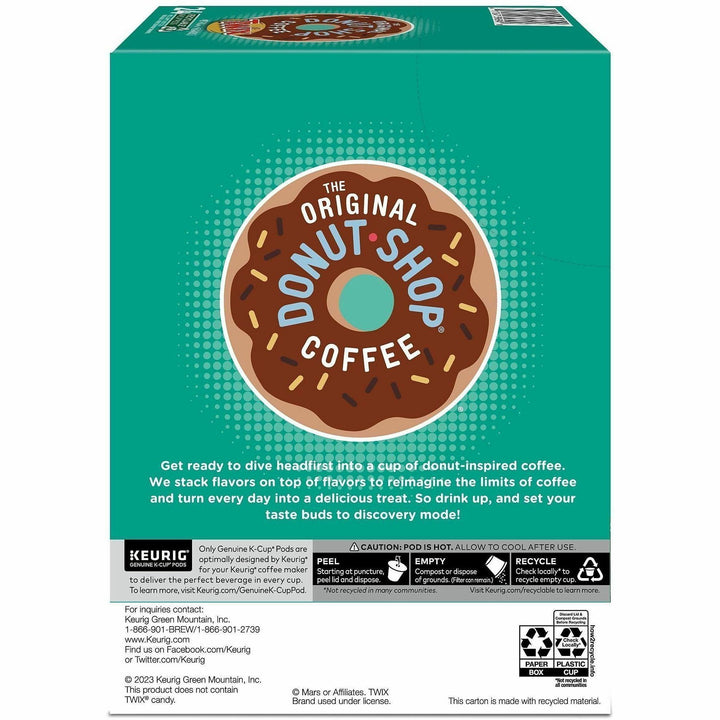 Image of The Original Donut Shop® 9694 Twix Coffee K-Cups, Compatible with Keurig K-Cup Brewer, Light, 24 K-Cup, K-Cup, Pod, Twix, Kosher, 24 / Box