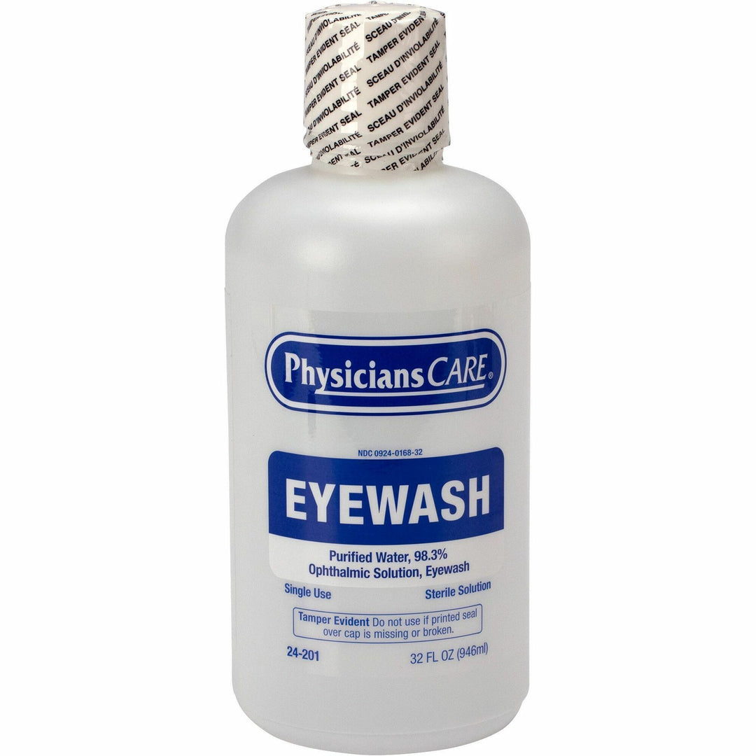 Image of First Aid Only 24201 Sterile Ophthalmic Solution Eyewash, 1 quart, Sterile, For Eye Burning, Irritated Eyes, 1 Each