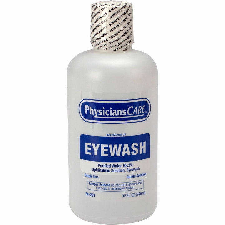 Image of First Aid Only 24201 Sterile Ophthalmic Solution Eyewash, 1 quart, Sterile, For Eye Burning, Irritated Eyes, 1 Each
