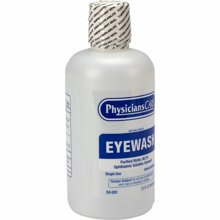 Image of First Aid Only 24201 Sterile Ophthalmic Solution Eyewash, 1 quart, Sterile, For Eye Burning, Irritated Eyes, 1 Each
