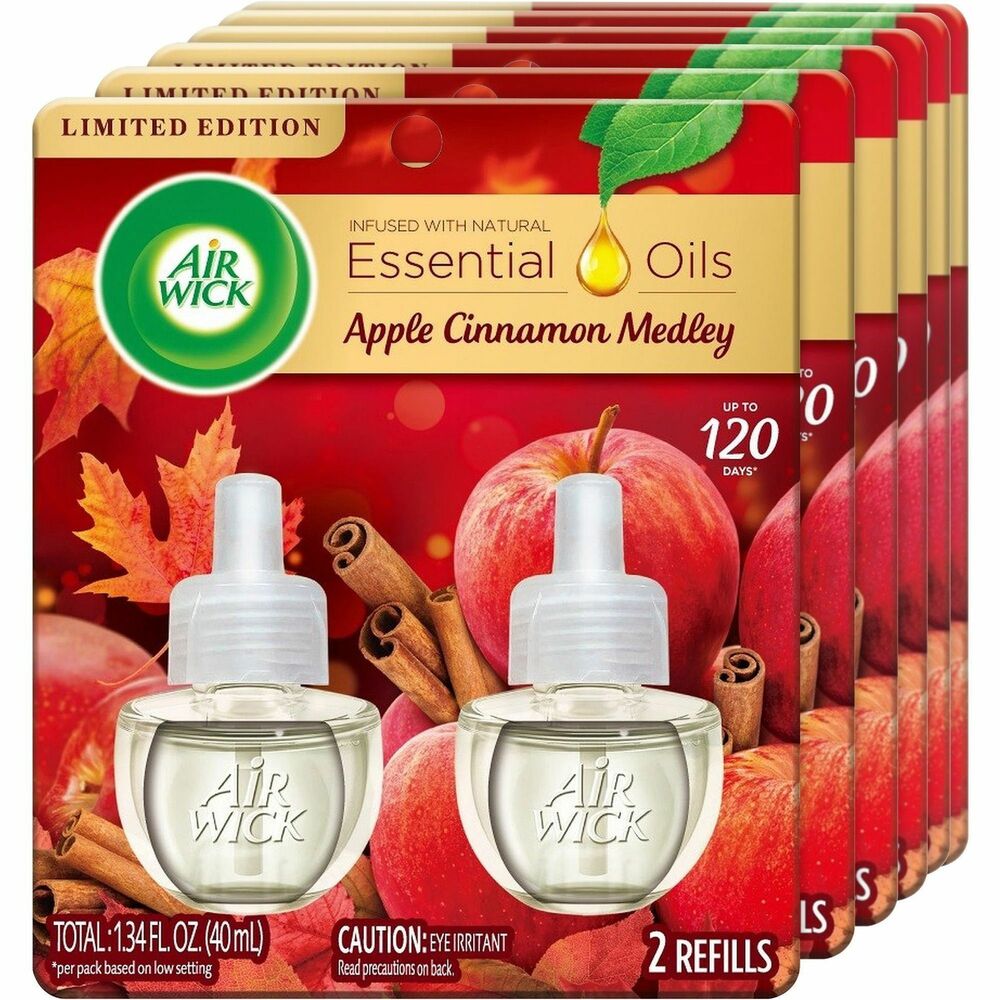Image of Reckitt Benckiser Scented Oil Refill,Apple Cinnamon, .67oz,2/PK,6PK/CT,CL
