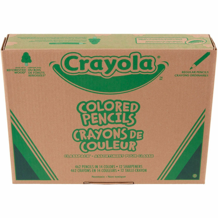 Image of Crayola® Pencils,Colored,14 Colors,w/Sharpeners,462/PK,AST