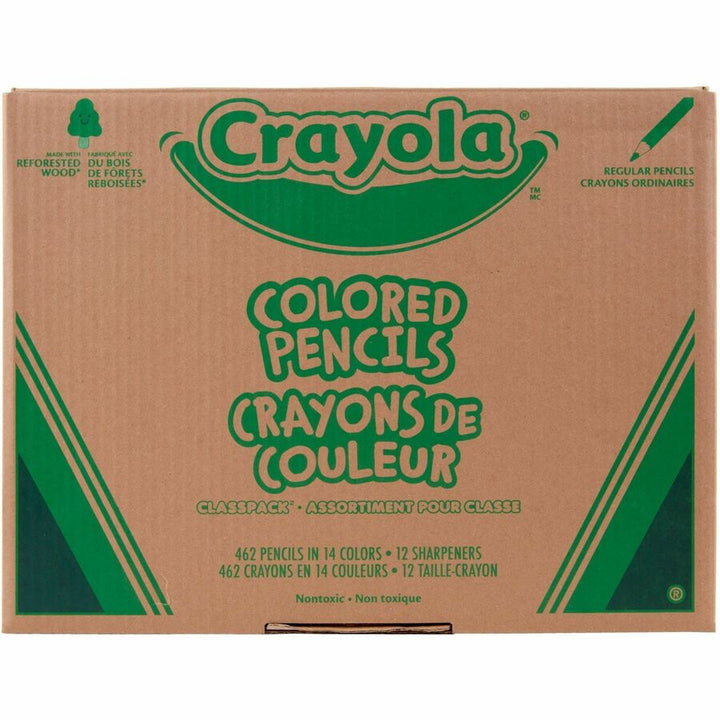 Image of Crayola® Pencils,Colored,14 Colors,w/Sharpeners,462/PK,AST
