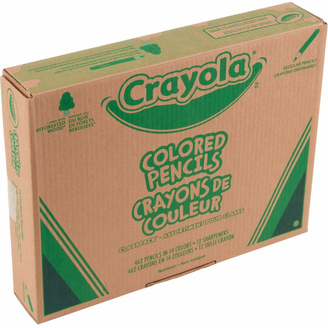 Image of Crayola® Pencils,Colored,14 Colors,w/Sharpeners,462/PK,AST