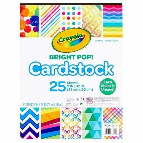 Image of Crayola® Cardstock,Patterns,25SH/PK,Pastel