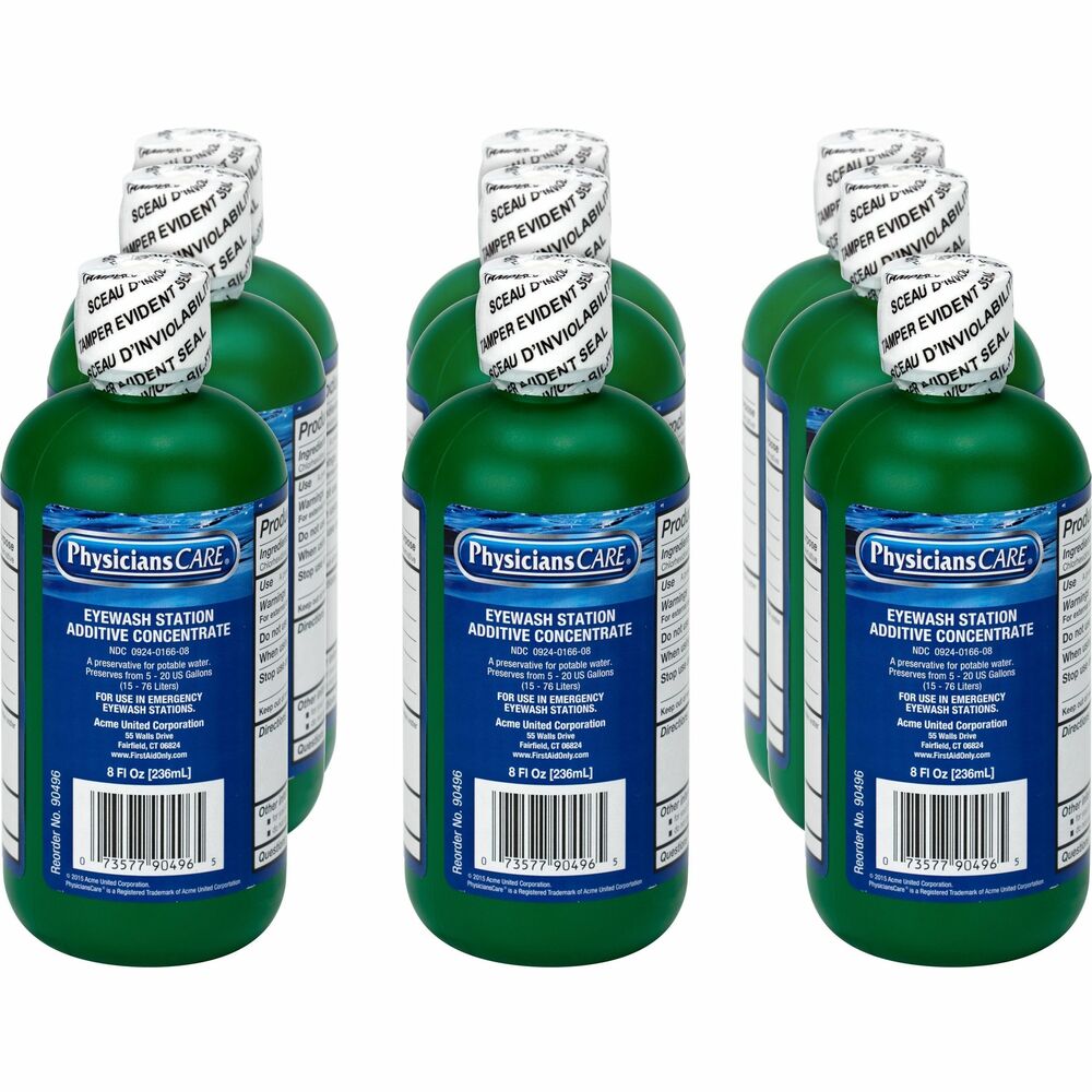 Image of First Aid Only Eyewash Additive,Concentrate,8 oz,12/CT,CL