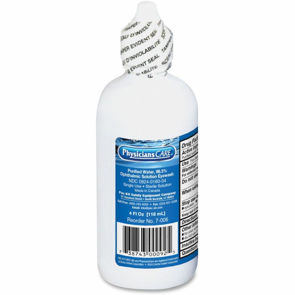 Image of First Aid Only Eyewash,Sterile,Isotonic,4 oz,48/CT,CL