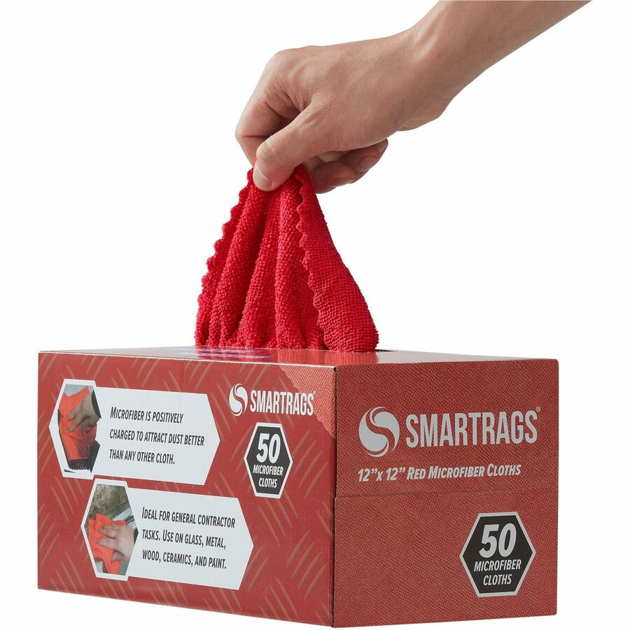 Image of Monarch Brands® Cloths,Microfiber,12"x12",50/BX,RD