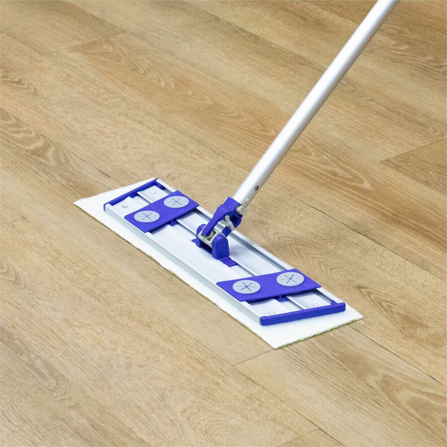 Image of Monarch M700018 Smart Rags 18" Lockable Mop Frame, Lightweight, Hook & Loop Strip, Black, Silver, Aluminum, 1 Each