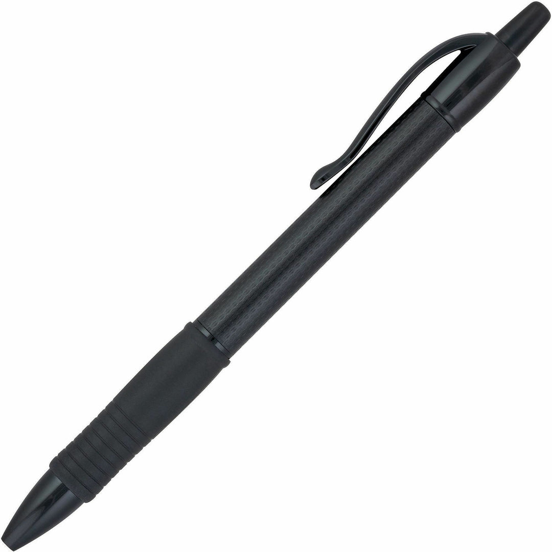 Image of Pilot® G2 Edge Premium Gel Pen, Retractable, Fine 0.7 mm, Black Ink, Black Barrel, Dozen