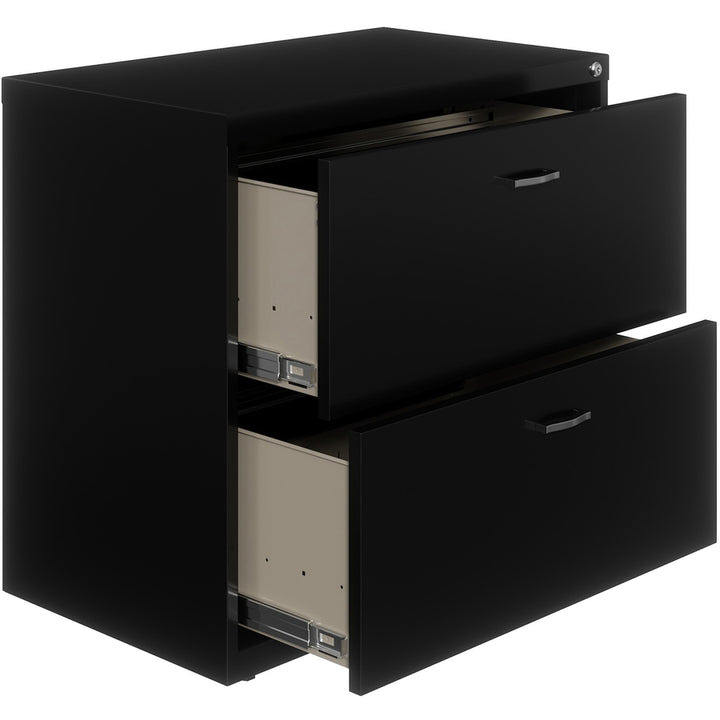 Image of Nusparc Lateral File,w/Arc Pull,2-Drawer,30"x17-5/8"x27-3/4",Black