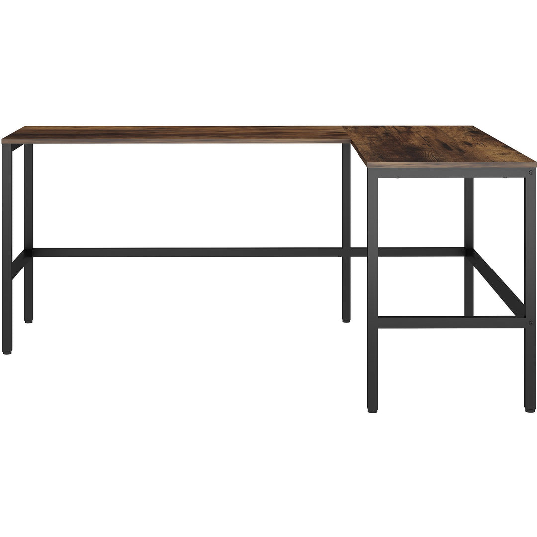 Image of NuSparc DK102RRRK L-Shaped Metal Frame Desk