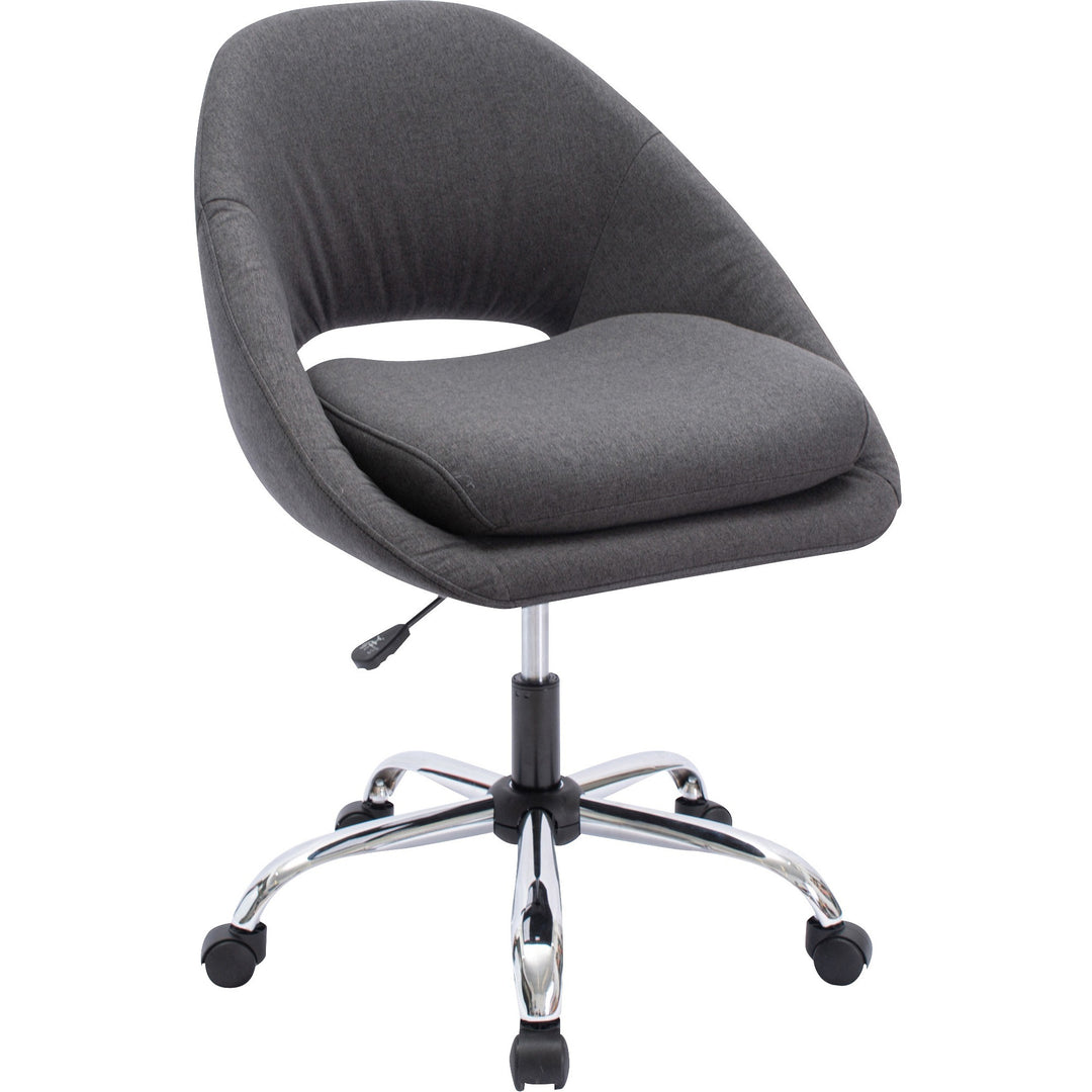 Image of NuSparc CH305FNGY Resimercial Lounge/Task Chair, Neutral Gray Seat Color, Fabric Seat Material, Low Back, 5-star Base, Gray, 1 Each