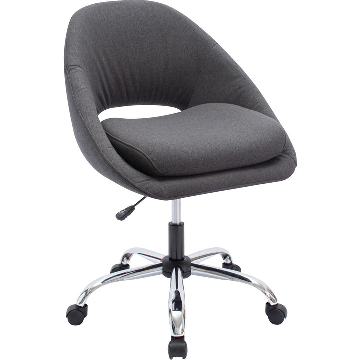 Image of NuSparc CH305FNGY Resimercial Lounge/Task Chair, Neutral Gray Seat Color, Fabric Seat Material, Low Back, 5-star Base, Gray, 1 Each