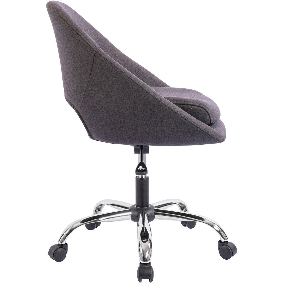 Image of NuSparc CH305FNGY Resimercial Lounge/Task Chair, Neutral Gray Seat Color, Fabric Seat Material, Low Back, 5-star Base, Gray, 1 Each