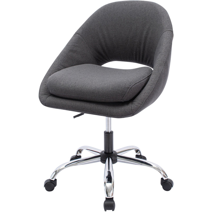Image of NuSparc CH305FNGY Resimercial Lounge/Task Chair, Neutral Gray Seat Color, Fabric Seat Material, Low Back, 5-star Base, Gray, 1 Each