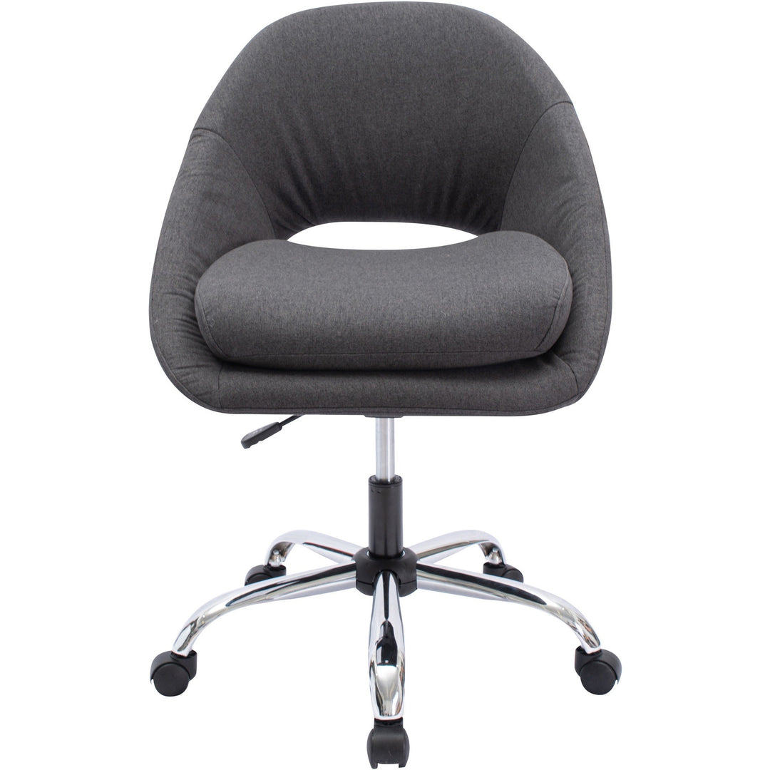 Image of NuSparc CH305FNGY Resimercial Lounge/Task Chair, Neutral Gray Seat Color, Fabric Seat Material, Low Back, 5-star Base, Gray, 1 Each