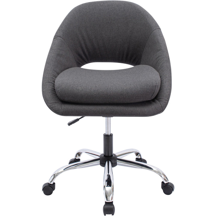 Image of NuSparc CH305FNGY Resimercial Lounge/Task Chair, Neutral Gray Seat Color, Fabric Seat Material, Low Back, 5-star Base, Gray, 1 Each