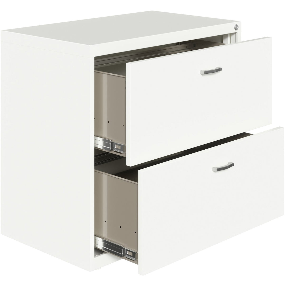 Image of Nusparc Lateral File,w/Arc Pull,2-Drawer,30"x17-5/8"x27-3/4",White