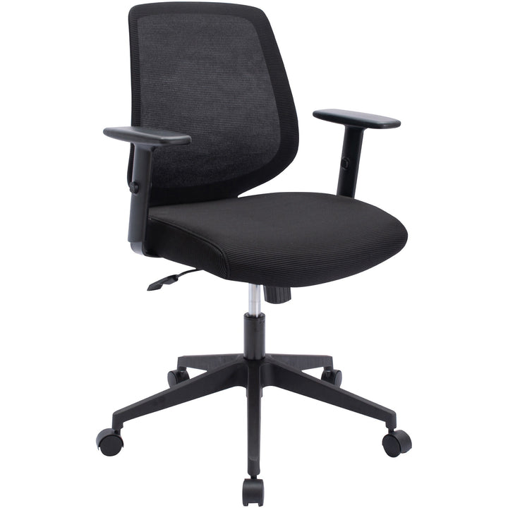 Image of Nusparc Mid-Back Task Chair,27-1/4"x17-1/2"x36-1/2-39-3/4",Black