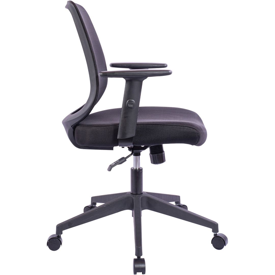 Image of Nusparc Mid-Back Task Chair,27-1/4"x17-1/2"x36-1/2-39-3/4",Black