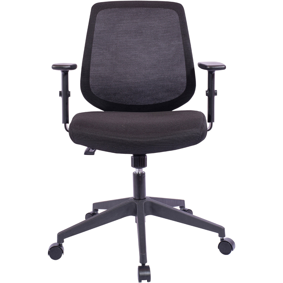 Image of Nusparc Mid-Back Task Chair,27-1/4"x17-1/2"x36-1/2-39-3/4",Black