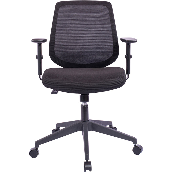 Image of Nusparc Mid-Back Task Chair,27-1/4"x17-1/2"x36-1/2-39-3/4",Black
