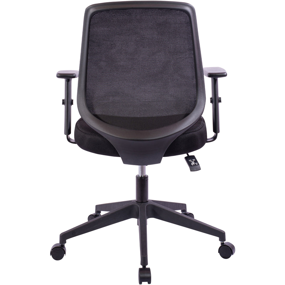 Image of Nusparc Mid-Back Task Chair,27-1/4"x17-1/2"x36-1/2-39-3/4",Black