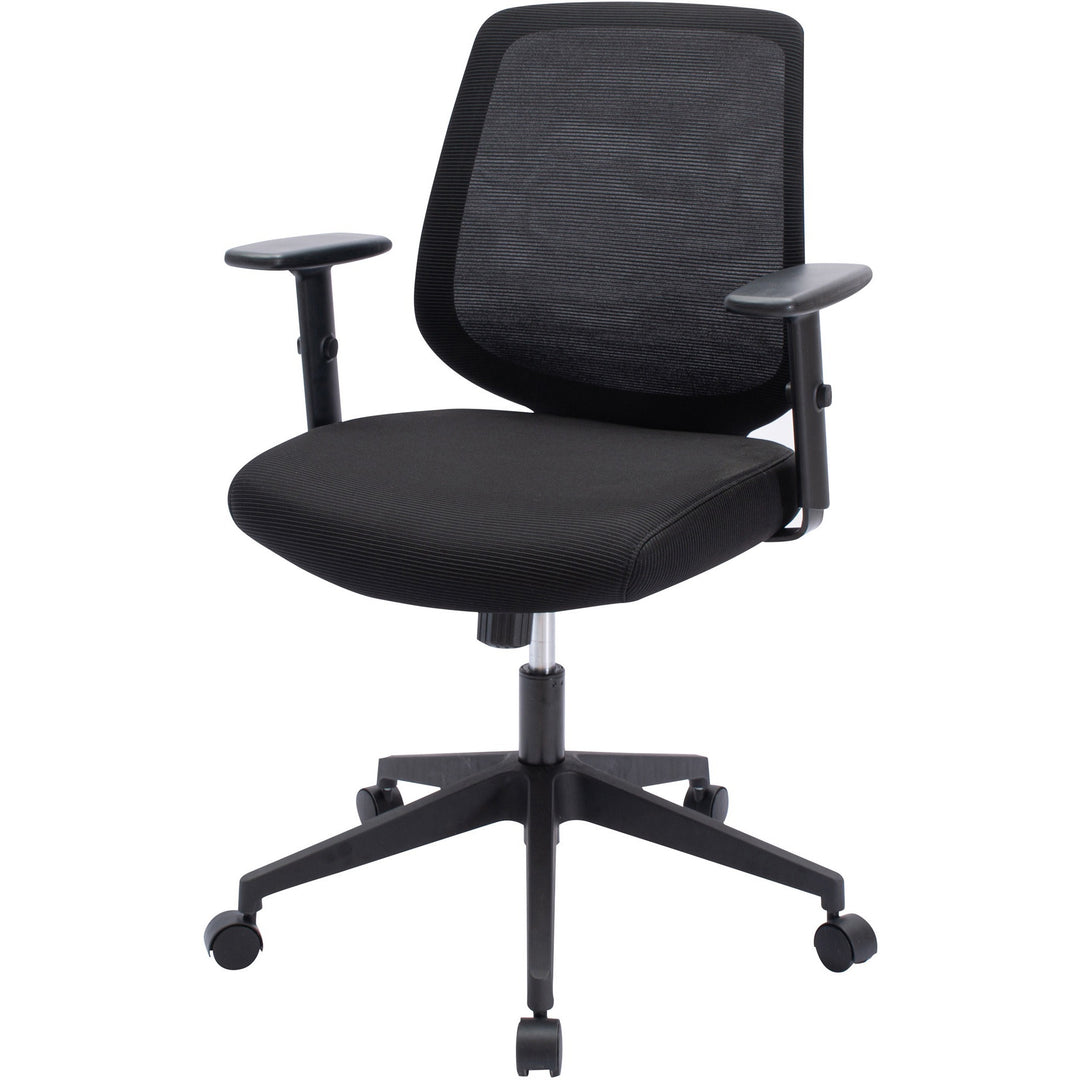 Image of Nusparc Mid-Back Task Chair,27-1/4"x17-1/2"x36-1/2-39-3/4",Black