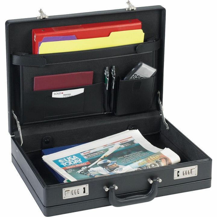 Image of Nusparc Expandable Attache Case, 17-1/2"x4"x12-1/2", Black