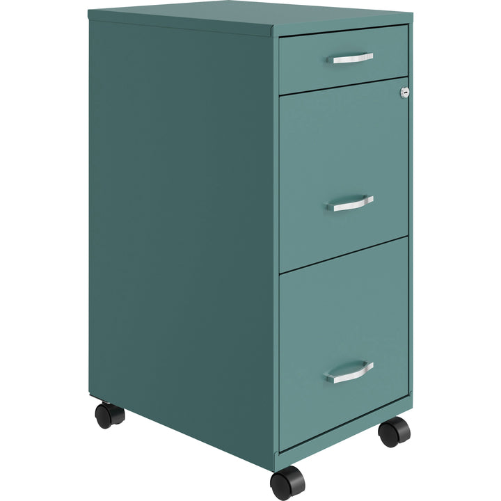 Image of Nusparc File Organizer, 3-Drawer, B/F/F, 14-1/4"x18"x29-1/2", Teal