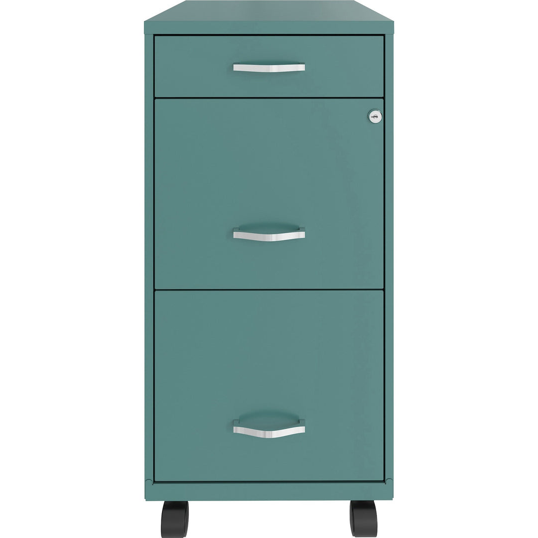 Image of Nusparc File Organizer, 3-Drawer, B/F/F, 14-1/4"x18"x29-1/2", Teal
