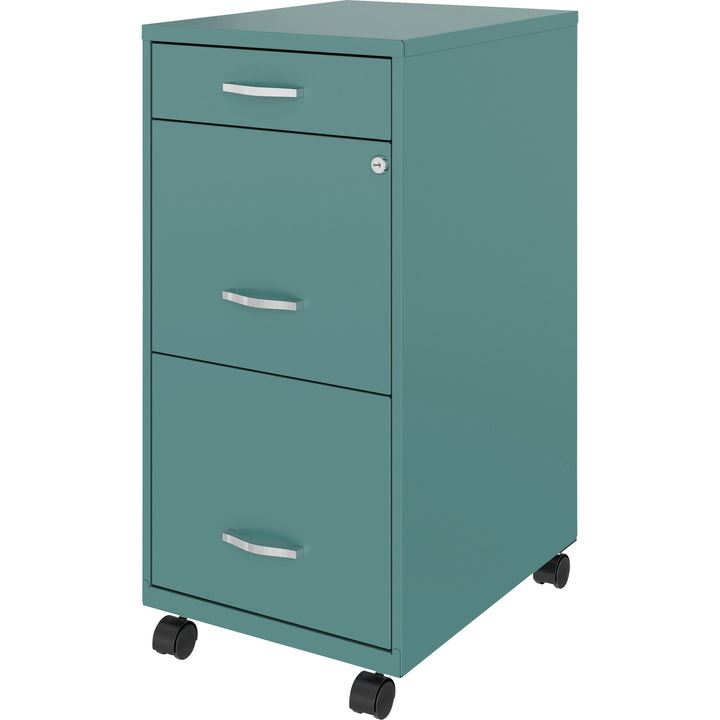 Image of Nusparc File Organizer, 3-Drawer, B/F/F, 14-1/4"x18"x29-1/2", Teal