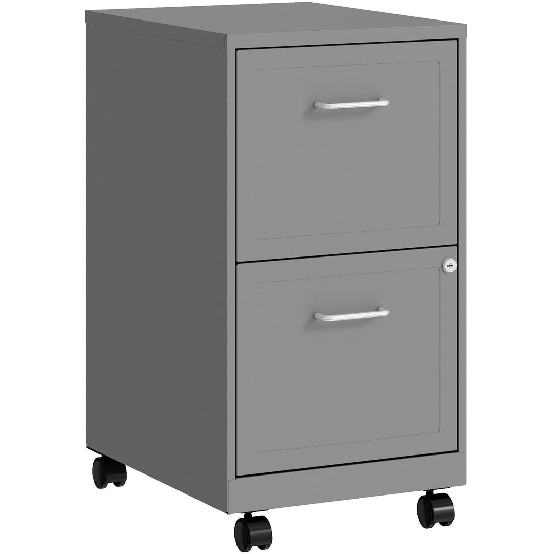 Image of Nusparc File Cabinet,F/F,Mobile,Steel,14-1/4"x18"x26-1/2",Silver