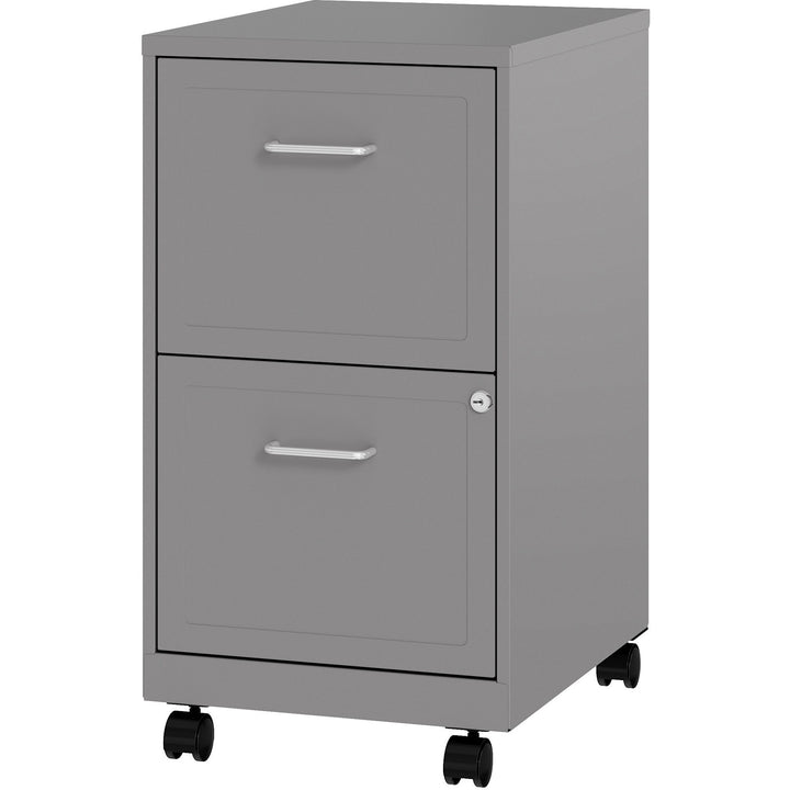 Image of Nusparc File Cabinet,F/F,Mobile,Steel,14-1/4"x18"x26-1/2",Silver