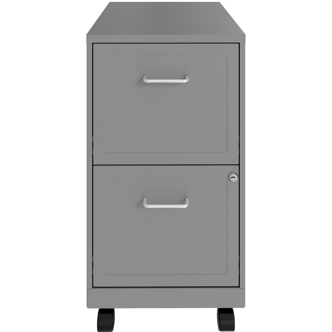 Image of Nusparc File Cabinet,F/F,Mobile,Steel,14-1/4"x18"x26-1/2",Silver