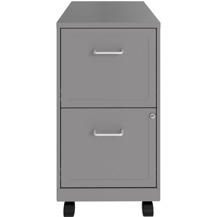 Image of Nusparc File Cabinet,F/F,Mobile,Steel,14-1/4"x18"x26-1/2",Silver