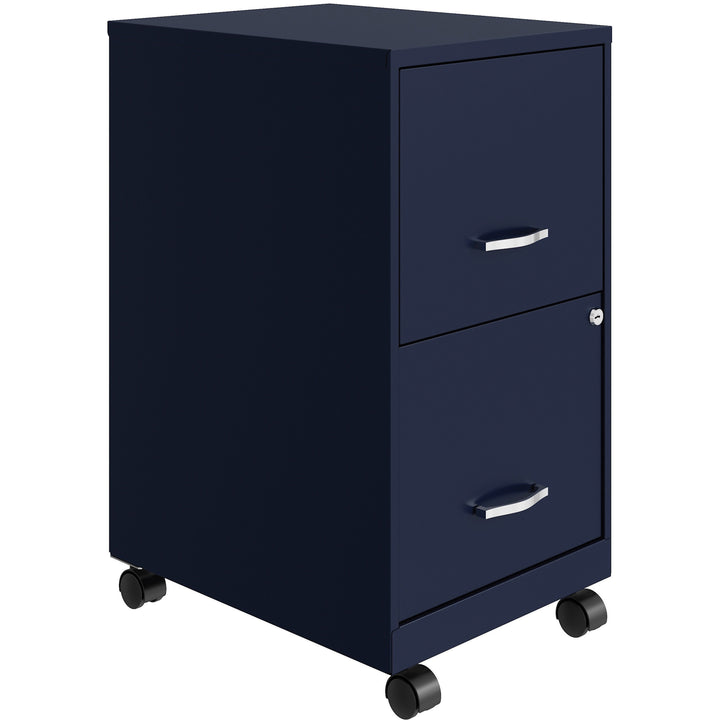 Image of Nusparc File Cabinet,F/F,Mobile,Steel,14-1/4"x18"x26-1/2",Blue