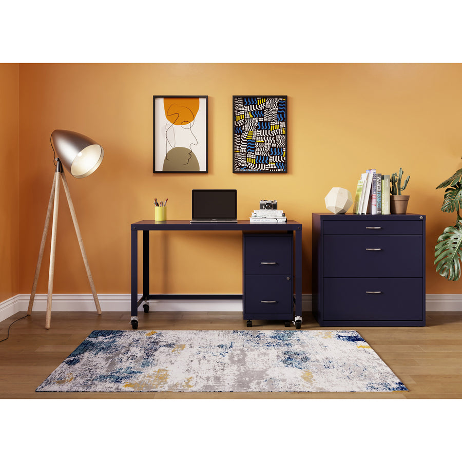 Image of Nusparc File Cabinet,F/F,Mobile,Steel,14-1/4"x18"x26-1/2",Blue