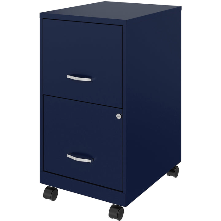 Image of Nusparc File Cabinet,F/F,Mobile,Steel,14-1/4"x18"x26-1/2",Blue