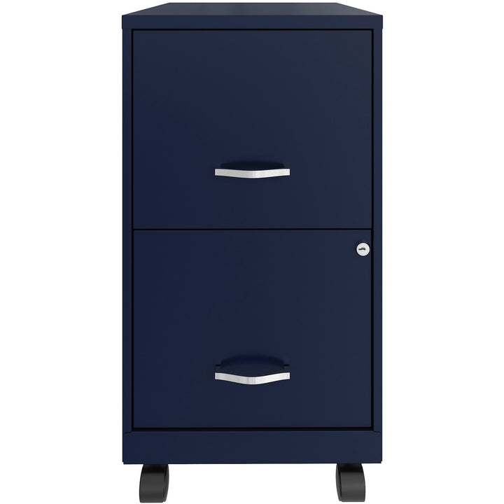 Image of Nusparc File Cabinet,F/F,Mobile,Steel,14-1/4"x18"x26-1/2",Blue