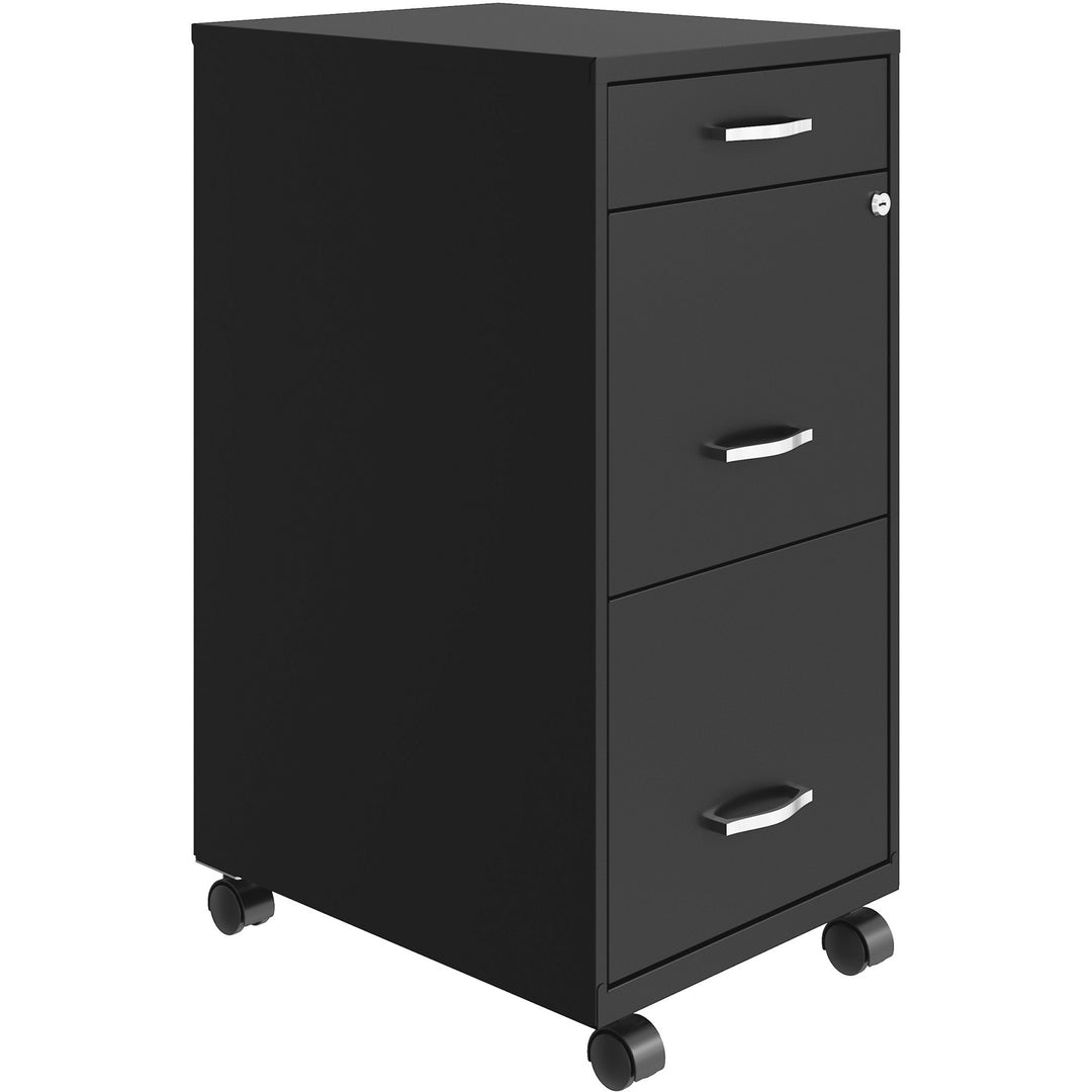 Image of Nusparc File Organizer, 3-Drawer, B/F/F, 14-1/4"x18"x29-1/2", Black