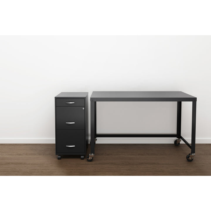 Image of Nusparc File Organizer, 3-Drawer, B/F/F, 14-1/4"x18"x29-1/2", Black