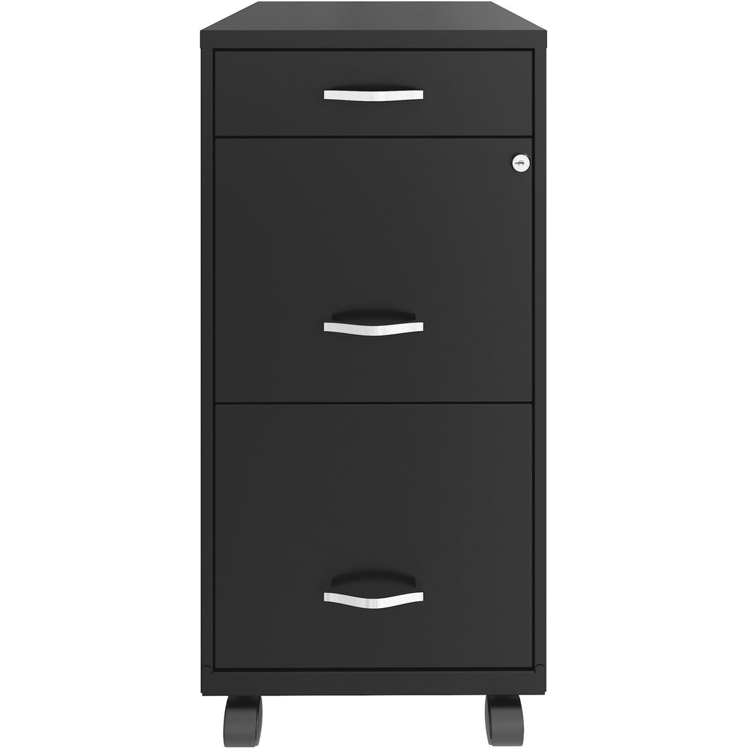Image of Nusparc File Organizer, 3-Drawer, B/F/F, 14-1/4"x18"x29-1/2", Black